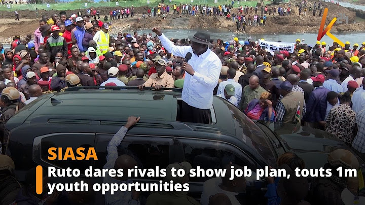 Ruto dares rivals to show job plan, touts 1m youth opportunities