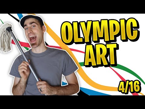 Day 4: Mopped the Olympic Rings | Art Out of Everything #olympicsart #olympicdiving
