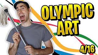 Day 4: Mopped the Olympic Rings | Art Out of Everything #olympicsart #olympicdiving