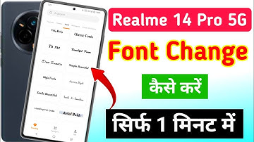 Realme 14 pro 5g me font style kaise change kare | how to change font style in realme 14 pro 5g 