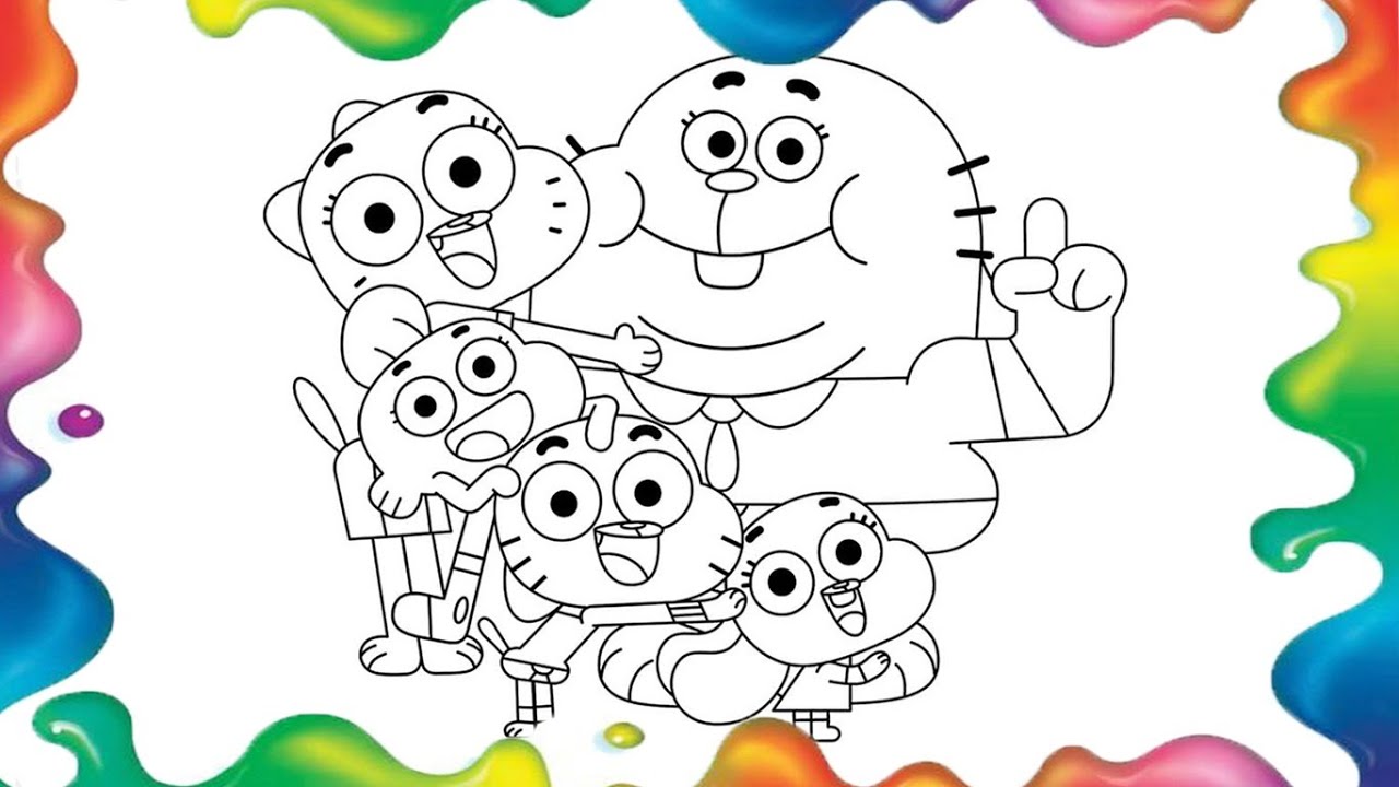 Desenhos para colorir de gumball watterson 