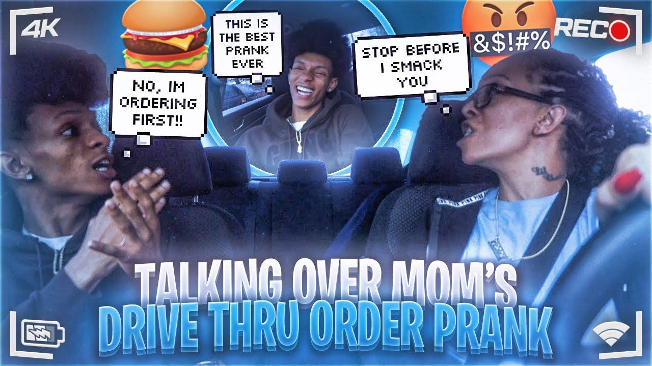 TALKING OVER MOM’S DRIVE-THRU ORDER PRANK🍔😂**SUPER FUNNY**