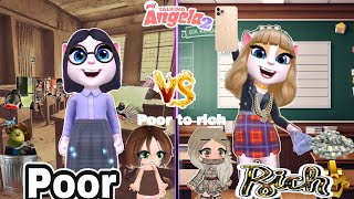 My Talking Angela’m 2 🙀 | POOR Schoolgirl vS RICH Schoolgirl vS Angela 2 ❤️ | Makeup 💅💋💖