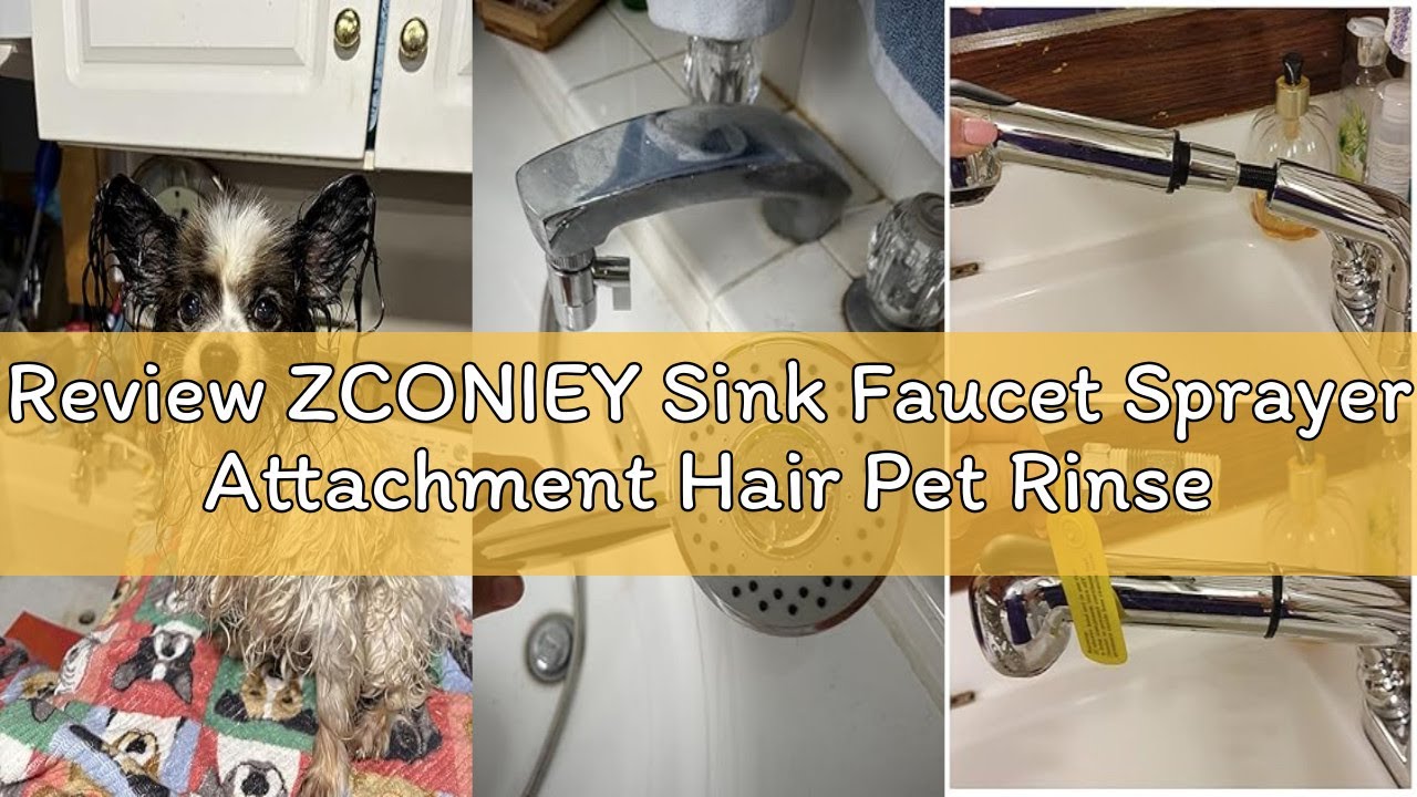 Review ZCONIEY Sink Faucet Sprayer Attachment Hair Pet Rinser Showerhead with Stop Water-saving Func
