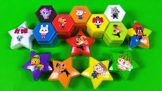 Finding Sheriff Labrador Clay With Slime Mixed Shapes Papillon, Dr. Antel,...Satisfying Video Asmr