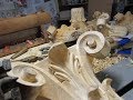 2/2Carved Capital//Різьба по дереві.Капітель різьблена.детальний процес виготовлення.