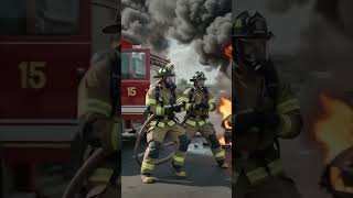 🚒 Fire Brigade Saves Burning Car!#carfire #firebrigade #rescue #accident #emergency #cinematic