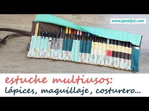 Tutorial DIY: ESTUCHE DE TELA ENROLLABLE CON SOLAPA