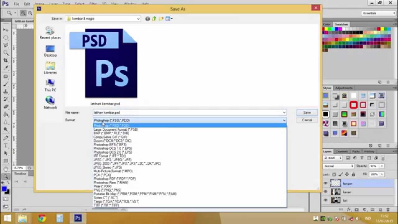 Photoshop Menyimpan Dokumen Dan Ekspor Ke JPEG YouTube