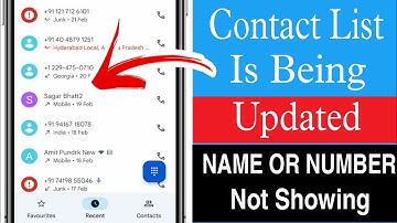 Contact List Is Being Updated Problem Solve || Name Or Number Not Show Problem Fix