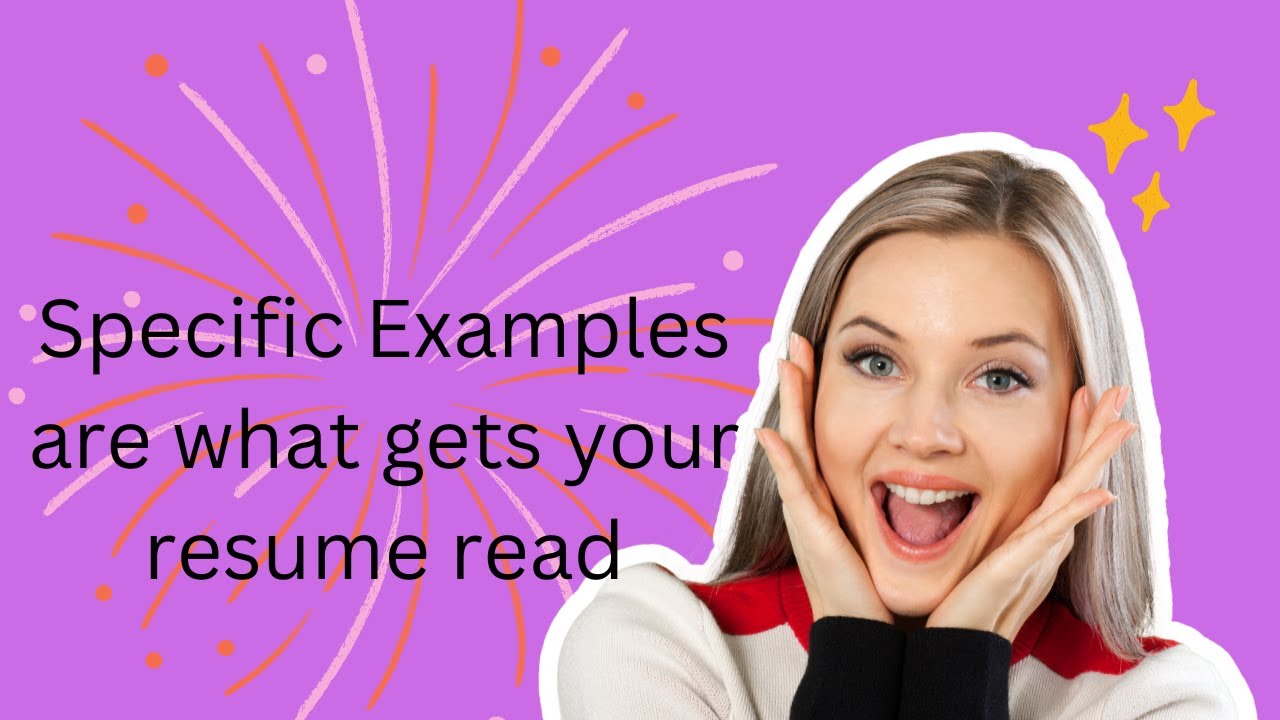 How Specific Examples Differentiate Your Resume - YouTube
