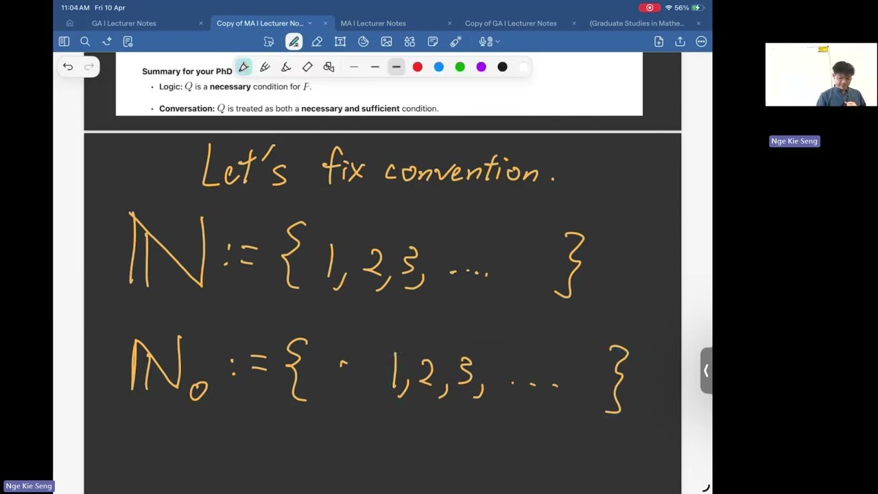 Peano Axioms | Mathematical Analysis 1 Lecture 3 | Nge Kie Seng 260410