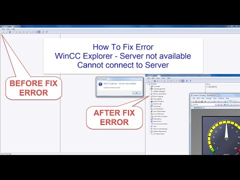 How To Fix Error: WinCC Explorer - Server not available