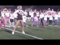 Dakota doing a cheer during the football halftime