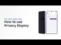 How to use Privacy Display | Galaxy S26 Ultra | Samsung