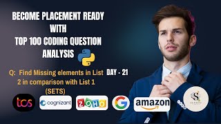 Famous Coding Interview 👩‍💻 Master SET DIFFERENCE in Python under 8 mins  DAY 21 | BECOME PLACEMENT READY Profile