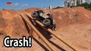 Bridge And Crashes! Scale Trucks Offroad Adventures Rc Toyota Hilux Defender Jeep Wrangler Rc4Wd