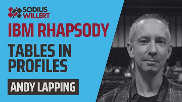 Tables in Profiles with IBM Rhapsody