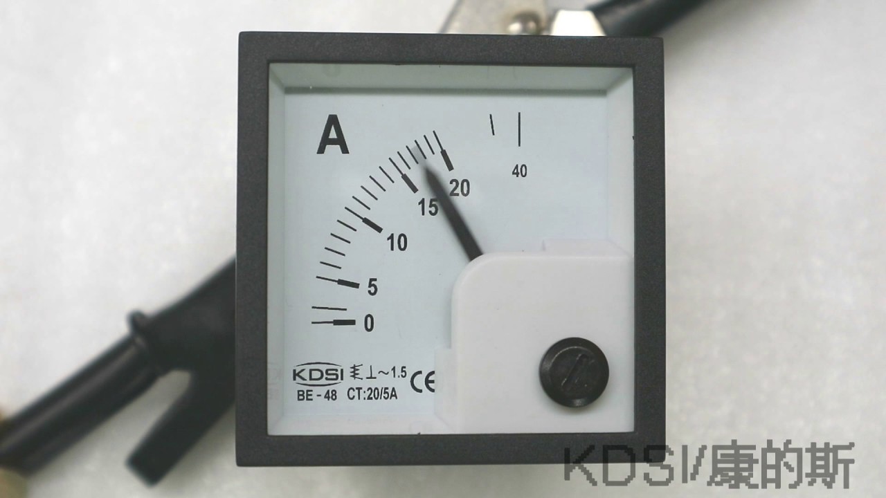 KDSI BE-48 AC20/5A analog panel ac amp meter video