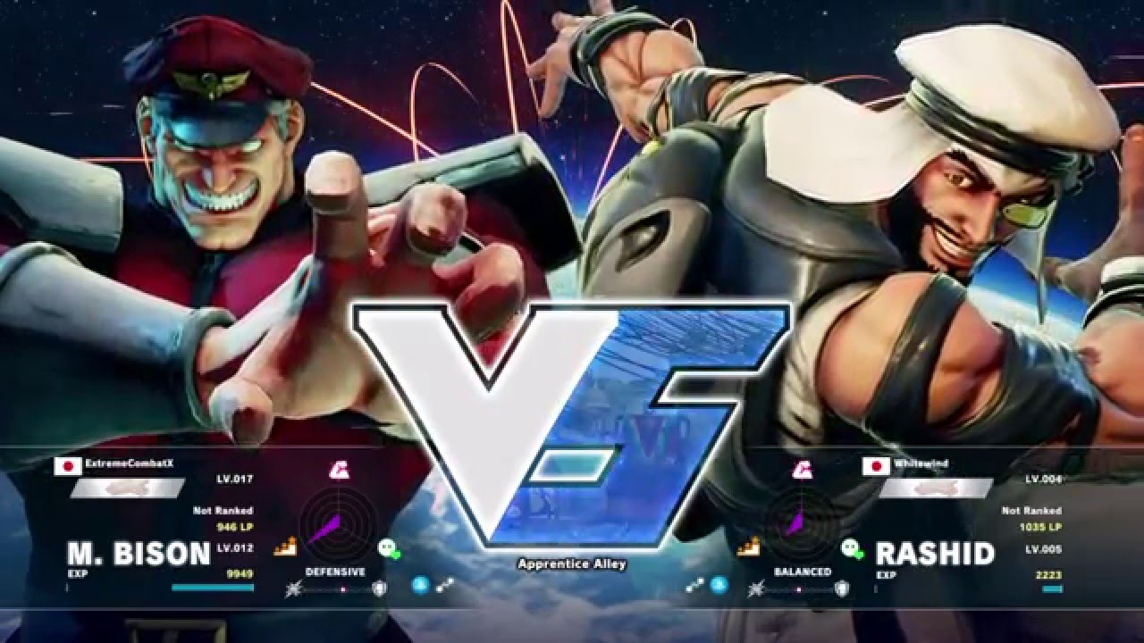 STREET FIGHTER V (BETA）Rashid Vs Bison - YouTube