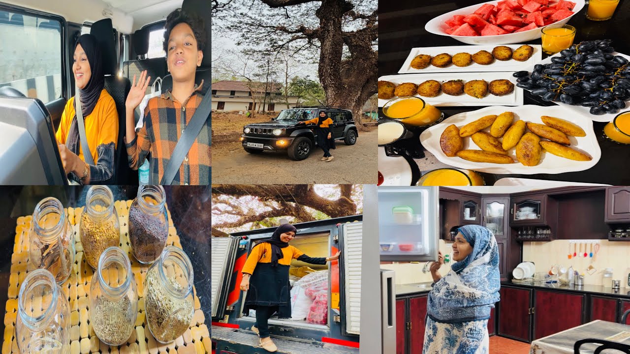 First day ഉമ്മാന്റെ വക പലഹാരങ്ങൾ👌😍 | surprise visit🤩🤭 | Ramadan prepartions🔥 | first day of ramadan🤗