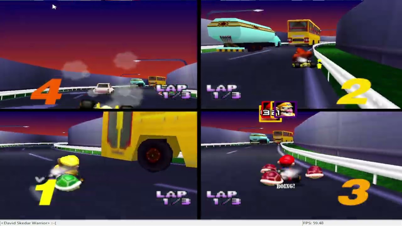 Mario kart 64 - 4VS Kaillera - Match 90