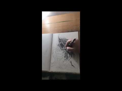 Demon Twins Ink Drawing Timelapse Art Video #shorts