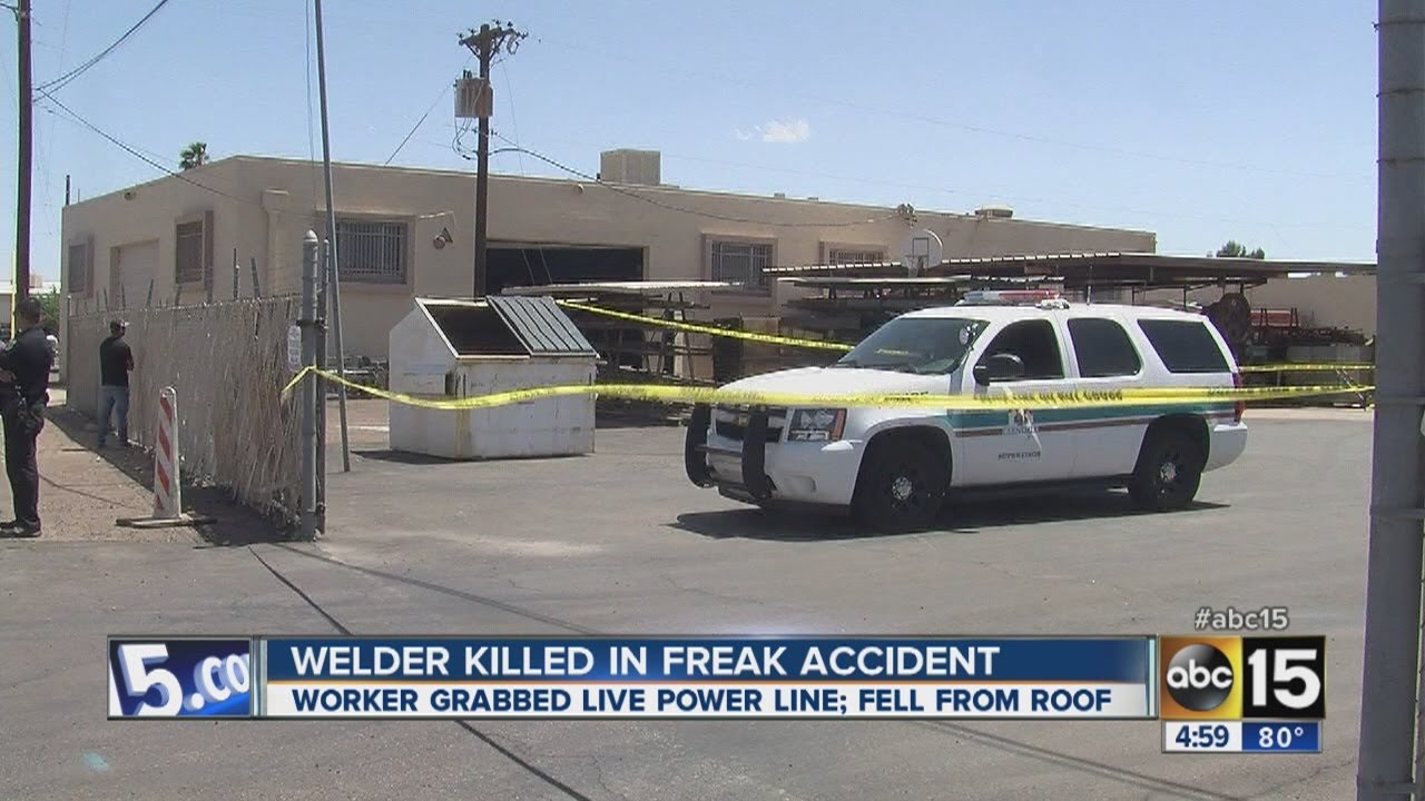 Welder killed in freak accident - YouTube