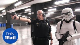 Watch this Stormtrooper try joining the Fort Worth Police force - Daily Mail