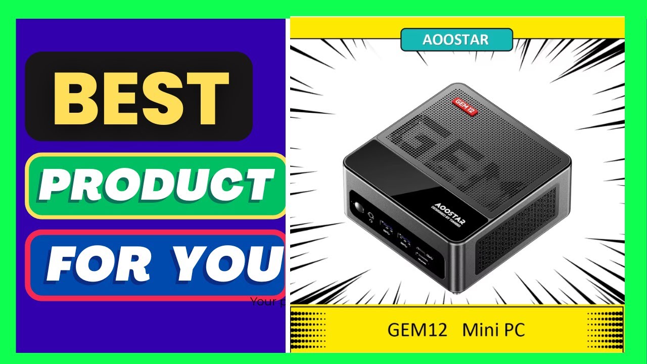 AOOSTAR GEM12 Mini PC, AMD Ryzen 9 6900HX 8 Core Up to 4.9GHz