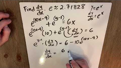 Implicit Differentiation with e and ln