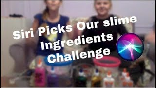 Siri Picks our slime ingredients challenge