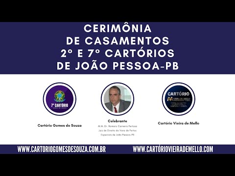19ª CERIMÔNIA DE CASAMENTO CIVIL - 2° CARTÓRIO DE JOÃO PESSOA-PB