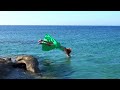 Wild Swimming in the Green Dress ⎜ Diving Fully Clothed