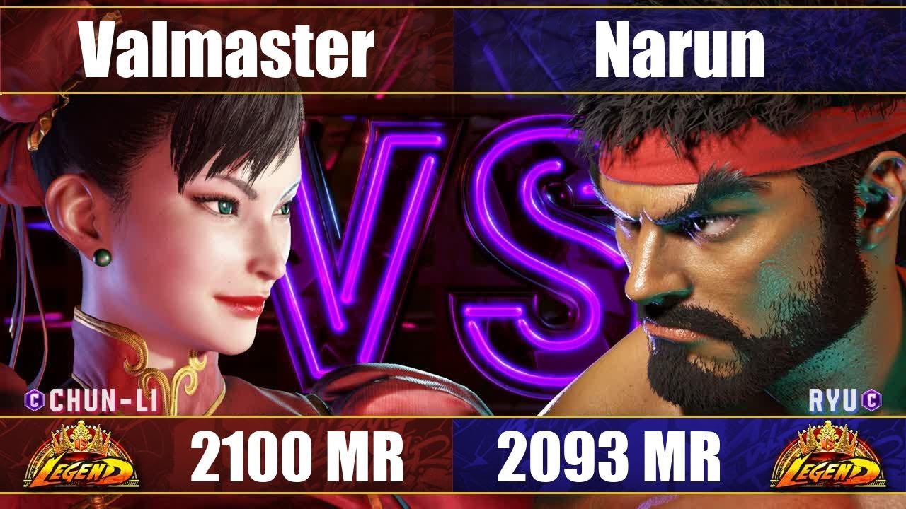【スト6】Valmaster vs Narun (チュンリー/春麗 vs リュウ) SF6 Valmaster vs Narun (Chun li vs Ryu)