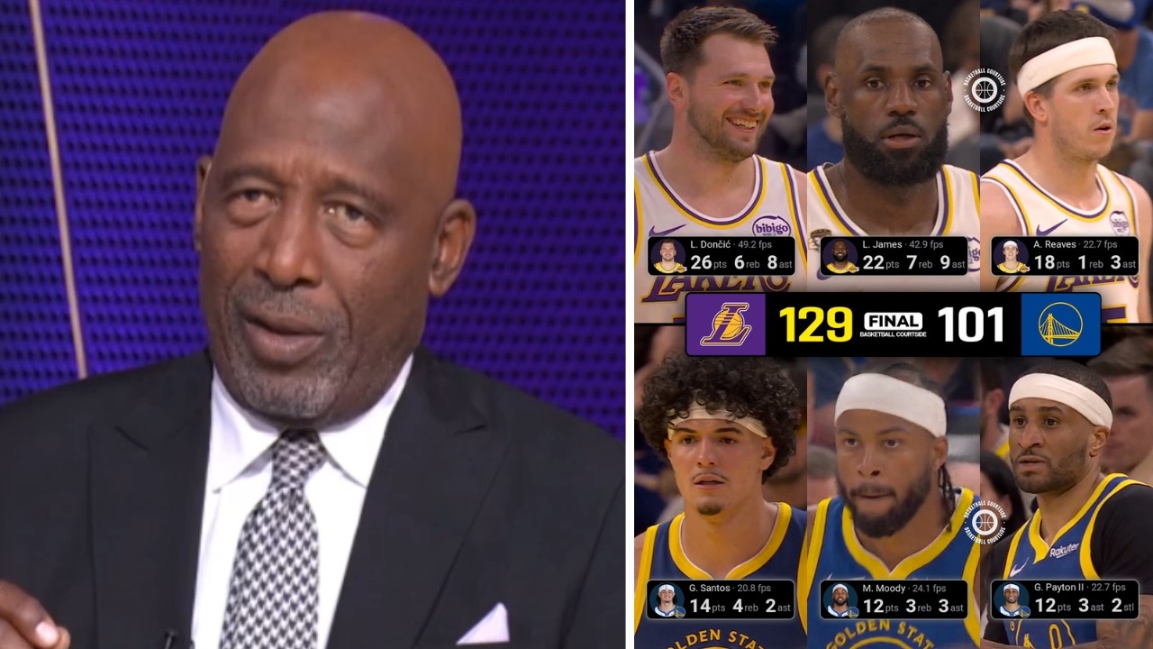James Worthy reacts to Luka, LeBron and Lakers dominate Curry-less Warriors to halt losing streak