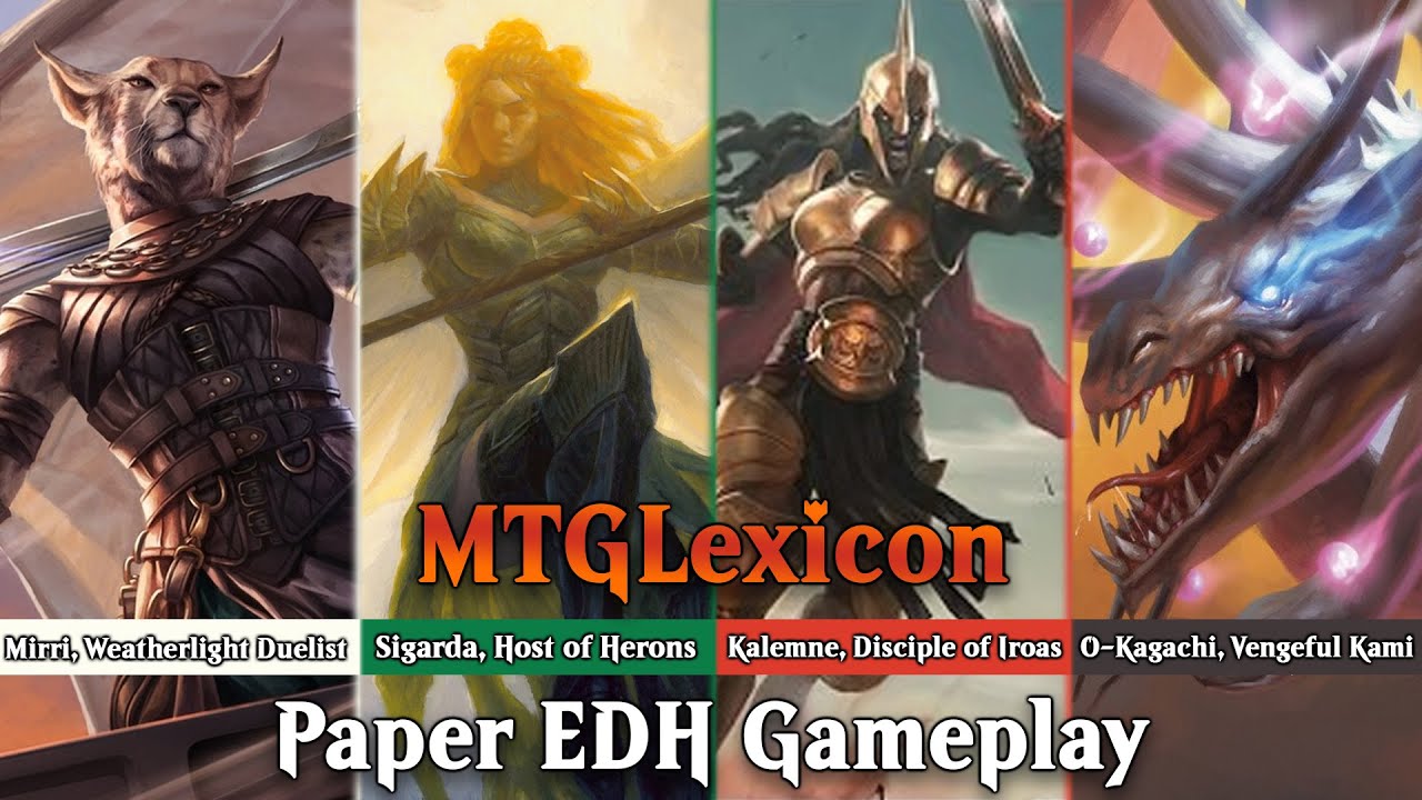 paper mache Commander/EDH Gameplay | S4E1.1 Mirri (C17) VS Sigarda (AVR) VS Kalemne VS O-Kagachi | Paper MTG FFA