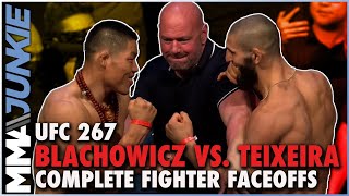 #UFC267 ceremonial weigh-in faceoffs: Jingling, Chimaev separated