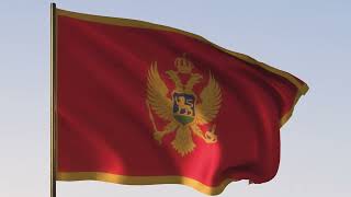 Montenegro Flag | ROYALTY FREE [4K] 20 SEC LOOP screenshot 5