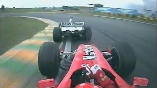 2001 Brazilian GP - Michael Schumacher chasing Juan Pablo Montoya