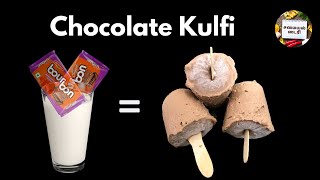 How to make chocolate kulfi icecream recipe in tamil / Bourbon + milk