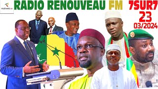 Emission 7SUR7 de la RADIO RENOUVEAU FM du 23 mars 2024