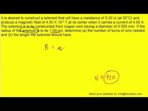 it is desired to construct a solenoid that will have a resistance of