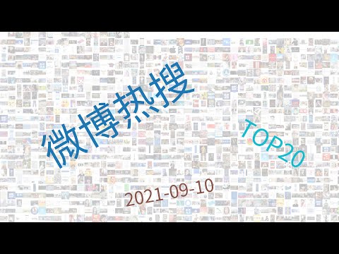Trending topics on Weibo, week of 09-10-2021