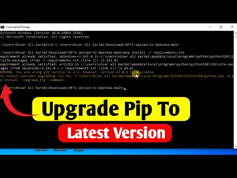 How To Upgrade Pip Version in Python Window || Pip Upgrade Command Windows