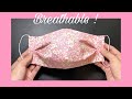 New design - breathable! How to make an easy pattern & sewing tutorial | DIY fabric mask at home