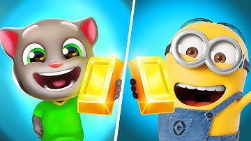 Talking Tom Gold Run | Minion Rush - All Level Gameplay Android,iOS - BIG NEW APK UPDATE
