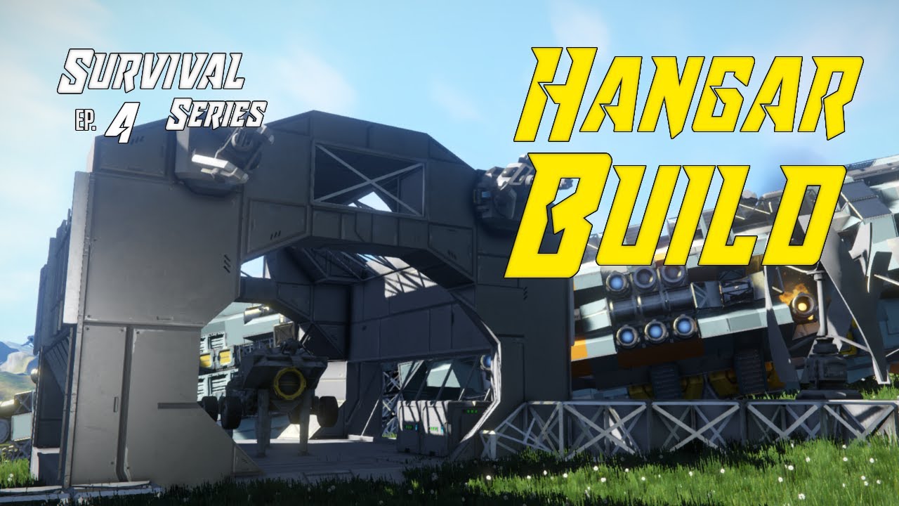 Hangar Build - Survival Ep. 4 | Space Engineers |