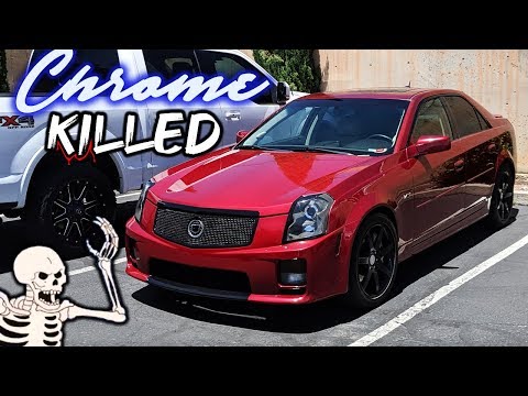 Chrome killed & Wrapped! The 400HP Cadillac CTS V1 gets a new mean look!