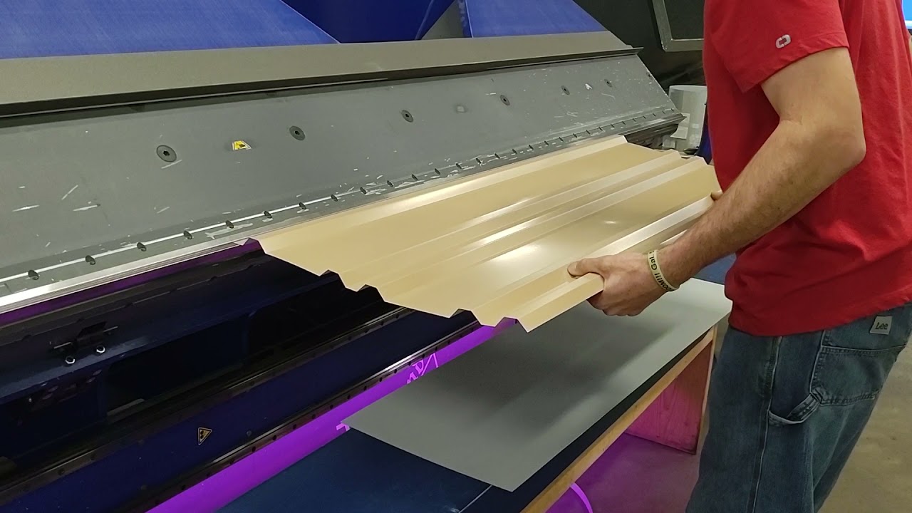 Custom bent metal roofing at Wagler metal sales YouTube